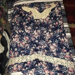 Long sleeve floral blouse